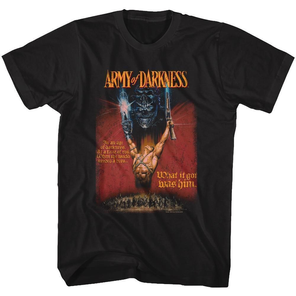 Army Of Darkness Poster Black Adult T Shirt